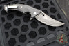 Walter Brend Custom Knives- Blade Show 2014 Mamba Flipper- Carbon Fiber Handle- Damascus Hand Ground Blade