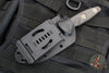Microtech Socom Alpha- Mini- Tanto Edge- Carbon Fiber Handle- Black DLC Blade 114M-1 DLCCFS
