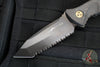 Microtech Socom Alpha- Mini- Tanto Edge- Carbon Fiber Handle- Black Full Serrated DLC Blade 114M-3 DLCCFS