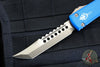Microtech Ultratech OTF Knife- Hellhound Edge- Blue Handle- Bronzed Blade 119-13 BLS