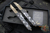 Microtech Ultratech OTF Knife Set- Hellhound & Warhound- Death Card Finished Handle- Apocalyptic Bronze Finished Blade 119-13 SETDCS