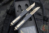Microtech Ultratech OTF Knife Set- Hellhound & Warhound- Death Card Finished Handle- Apocalyptic Bronze Finished Blade 119-13 SETDCS