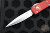 Microtech Ultratech OTF Knife- Bayonet Edge- Red Handle- Stonewash Blade 120-10 RD