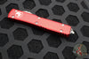 Microtech Ultratech OTF Knife- Single Edge- Red Handle- Apocalyptic Blade 121-10 APRD