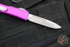 Microtech Ultratech OTF Knife- Single Edge- Violet Handle- Apocalyptic Blade 121-10 APVI
