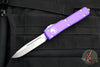 Microtech Ultratech OTF Knife- Single Edge- Purple Handle- Stonewash Plain Edge 121-10 PU