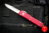 Microtech Ultratech Red Single Edge OTF Knife Stonewash Blade 121-10 RD
