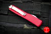 Microtech Ultratech Red Single Edge OTF Knife Stonewash Blade 121-10 RD