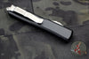 Microtech Ultratech OTF Knife- Single Edge- Black Handle- Apocalyptic Part Serrated Blade 121-11 AP