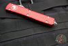 Microtech Ultratech OTF Knife- Single Edge- Red Handle- Apocalyptic Part Serrated Blade 121-11 APRD