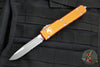 Microtech Ultratech OTF Knife- Distressed Orange Handle- Stonewash Part Serrated Blade 121-11 DOR