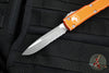 Microtech Ultratech OTF Knife- Distressed Orange Handle- Stonewash Part Serrated Blade 121-11 DOR