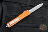 Microtech Ultratech OTF Knife- Distressed Orange Handle- Stonewash Part Serrated Blade 121-11 DOR