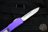 Microtech Ultratech OTF Knife- Purple Handle- Stonewash Part Serrated Blade 121-11 PU