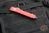 Microtech Ultratech OTF Knife- Red Handle- Stonewash Part Serrated Blade 121-11 RD