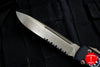 Microtech Ultratech OTF Knife- Single Edge- Black Handle- Bronzed Part Serrated Blade 121-14