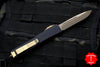 Microtech Ultratech OTF Knife- Single Edge- Black Handle- Bronzed Part Serrated Blade 121-14