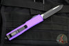 Microtech Ultratech OTF Knife- Single Edge- Purple Handle- Black Blade 121-1 PU