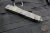 Microtech Ultratech OTF Knife- Single Edge- Olive Camo Handle- Olive Camo Finished Part Serrated Blade 121-2 OCS