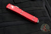 Microtech Ultratech Red Single Edge SE OTF Knife Satin Blade 121-4 RD
