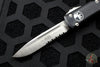 Microtech Ultratech Black Single Edge OTF Knife Satin Part Serrated Blade 121-5