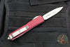 Microtech Ultratech OTF Knife- Double Edge- Merlot Red with Stonewash Blade 122-10 MR