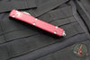 Microtech Ultratech OTF Knife- Double Edge- Merlot Red with Stonewash Blade 122-10 MR