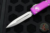 Microtech Ultratech OTF Knife- Double Edge- Violet Handle with Stonewash Blade 122-10 VI