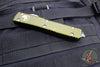 Microtech Ultratech OTF Knife- Double Edge- OD Green Handle- Full Serrated Stonewash Blade 122-12 OD
