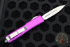 Microtech Ultratech OTF Knife- Double Edge- Violet Handle with Full Serrated Stonewash Blade 122-12 VI