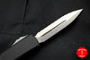 Microtech Ultratech OTF Knife- Double Edge- Black Handle- Stonewash Full Serrated Blade 122-12