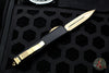Microtech Ultratech OTF Knife- Black Handle- Bronzed Full Serrated Blade 122-15