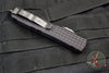 Microtech Ultratech Delta Double Edge Frag Shadow Full Serrated Black with Black DLC HW Nickel Boron Internals 122-3UT-DSH