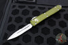 Microtech Ultratech OD Green D/E OTF Knife Satin Part Serrated Blade 122-5 OD