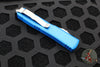 Microtech Ultratech OTF Knife- Double Edge- Blue With Satin Full Serrated Blade 122-6 BL
