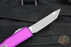 Microtech Ultratech OTF Knife- Tanto Edge- Violet Handle- Apocalyptic Blade 123-10 APVI