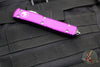 Microtech Ultratech OTF Knife- Tanto Edge- Violet Handle- Apocalyptic Blade 123-10 APVI