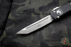 Microtech Ultratech OTF Knife- Tanto Edge- Black Handle- Stonewash Blade 123-10