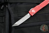Microtech Ultratech OTF Knife- Tanto Edge- Distressed Red Handle- Stonewash Full Serrated Blade 123-12 DRD