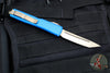 Microtech Ultratech OTF Knife- Tanto Edge- Blue Handle- Bronzed Finished Blade 123-13 BL