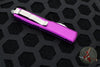 Microtech Ultratech OTF Knife- Tanto Edge-Violet Handle With Part Serrated Satin Blade 123-5 VI
