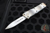 Microtech Combat Troodon OTF Knife- Sandtrooper- Double Edge- Battle White Handle- Battle White Blade 142-1 SAD