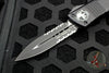 Microtech Combat Troodon OTF Knife- Tactical- Double Edge- Black Handle- Part Serrated Black Blade 142-2 T