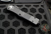 Microtech Combat Troodon OTF Knife- Tactical- Double Edge- Black Handle- Part Serrated Black Blade 142-2 T