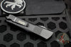 Microtech Combat Troodon OTF Knife- Tactical- Double Edge- Black Handle- Part Serrated Black Blade 142-2 T