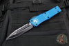 Microtech Blue Combat Troodon Double Edge Full Serrated Black Blade 142-3 BL