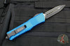 Microtech Blue Combat Troodon Double Edge Full Serrated Black Blade 142-3 BL