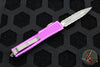 Microtech UTX-70 OTF Knife- Double Edge- Distressed Violet Handle- Double Full Serrated Apocalyptic Blade 147-D12 DVI