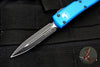 Microtech UTX-70 OTF Knife-  Double Edge- Blue Handle- Black Blade 147-1 BL