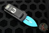 Microtech Jedi Knight Exocet Money Clip Double Edge Out The Front (OTF) Knife Black With Blue Blade 157-1 JK